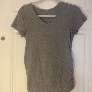 Isabel Maternity by Ingrid & Isabel Gray Fitted Short Sleeve T-Shirt